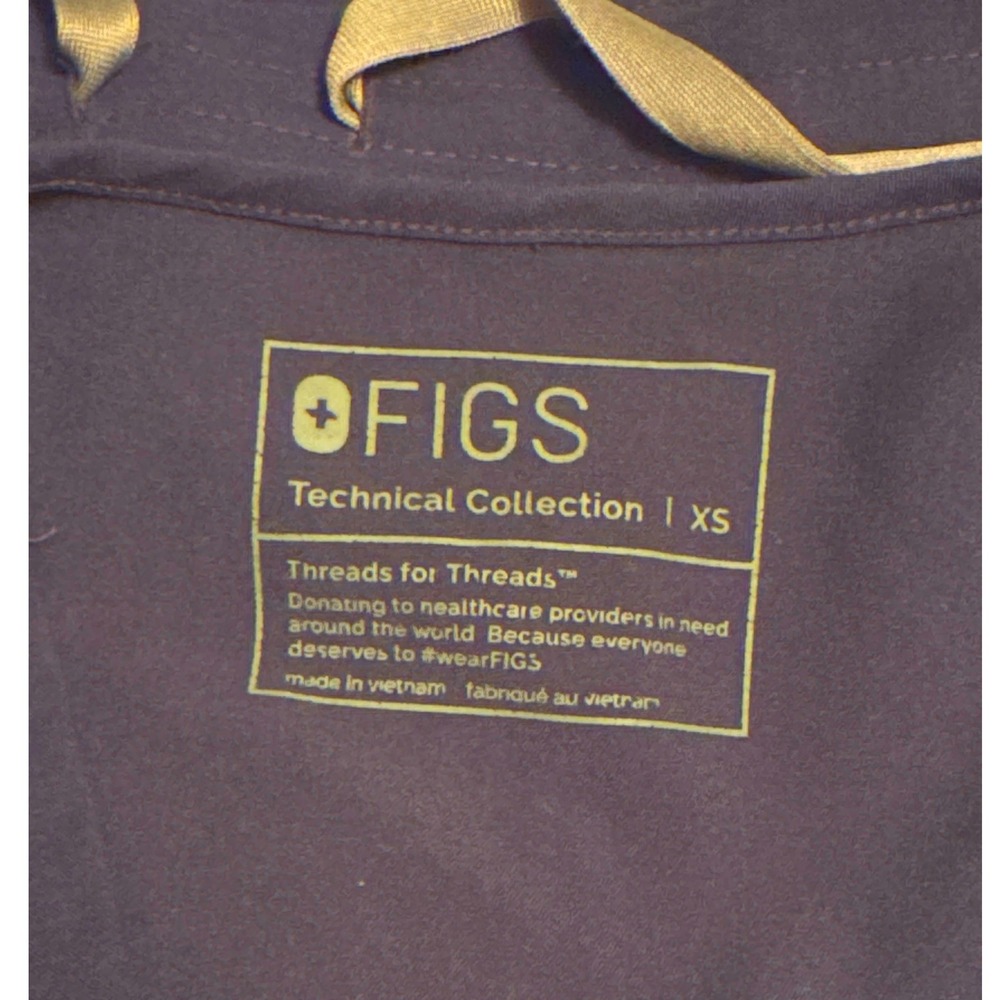 FIGS Womens Technical‎ Collection Casma Scrub Top Navy Blue XS FW1100 - Picture 4 of 5